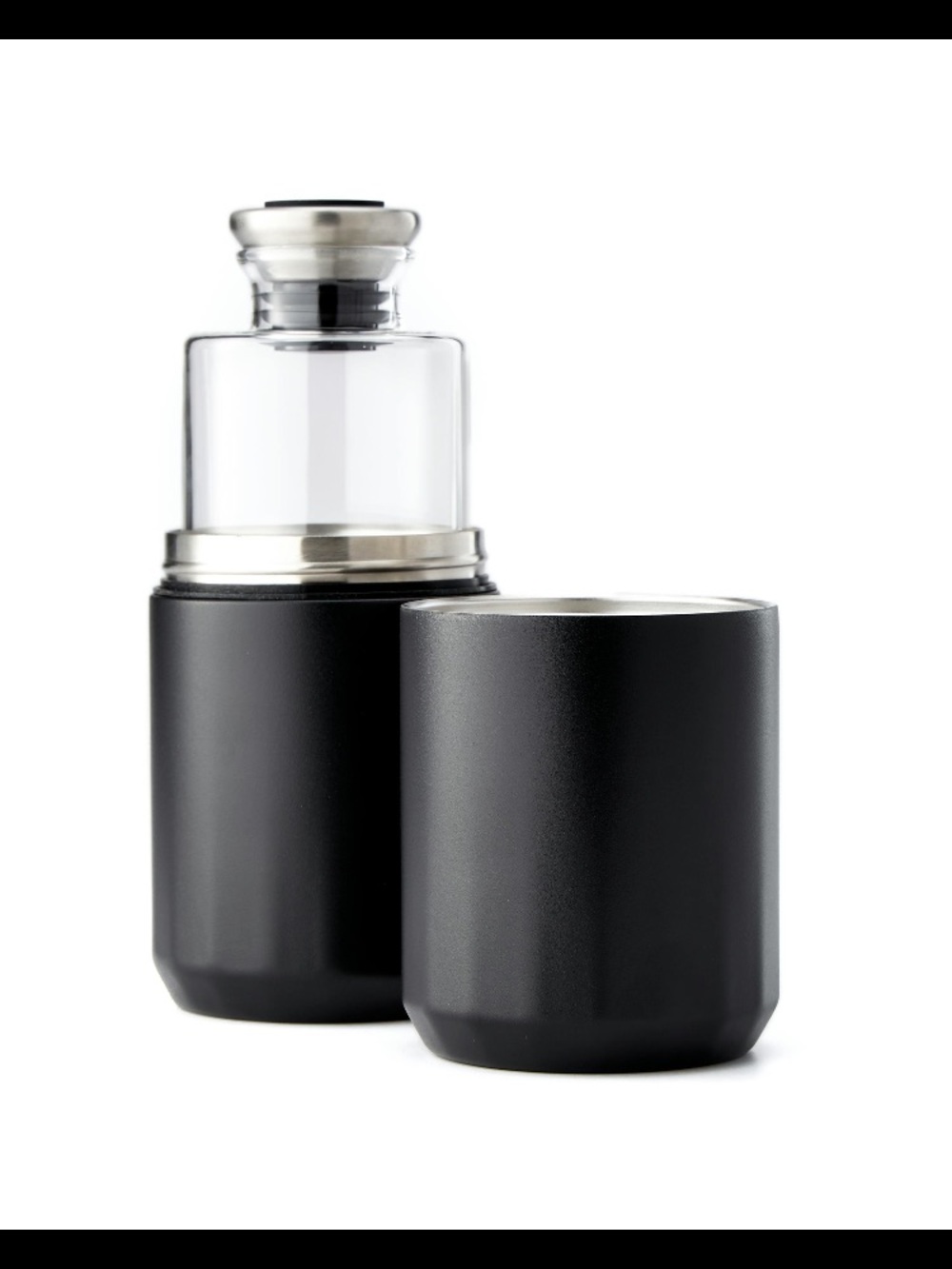Aged & Ore Travel Decanter in Black